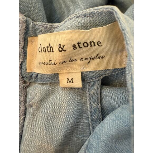 Cloth & Stone Casual Chambray Halter Dress Blue M - Picture 6 of 9